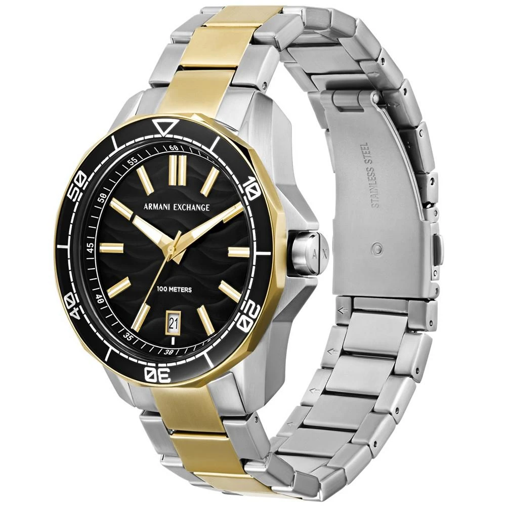商品Armani Exchange|Men's Spencer Three Hand Date Two-Tone Stainless Steel Watch 44mm,价格¥1580,第4张图片详细描述