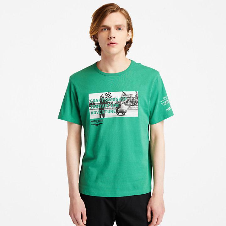 商品Timberland|Moto Guzzi x Timberland® Photo T-shirt for Men in Green,价格¥209,第1张图片