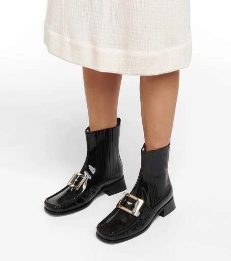 商品Roger Vivier|Preppy Viv' patent leather Chelsea boots,价格¥6331,第4张图片详细描述