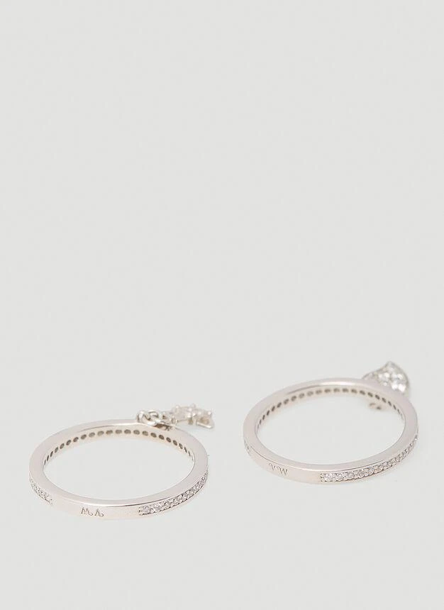 商品Vivienne Westwood|Set of Two Brandita Rings in Silver,价格¥1010,第3张图片详细描述