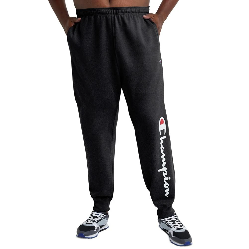 商品CHAMPION|Men's Big & Tall Powerblend Standard-Fit Logo-Print Fleece Joggers,价格¥368,第1张图片
