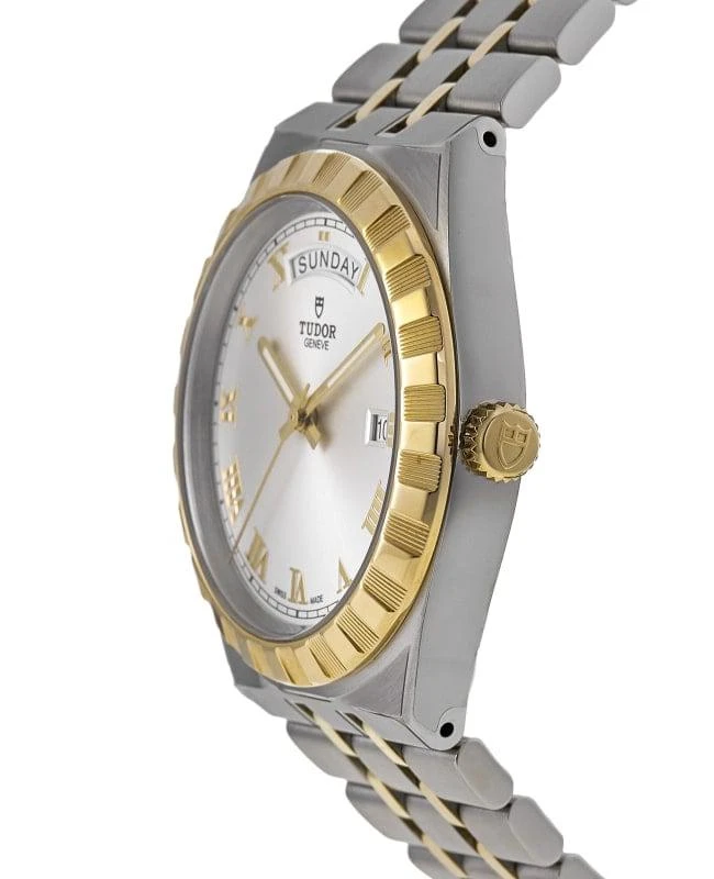 商品Tudor|Tudor Royal Automatic Silver Dial Yellow Gold Bezel Steel Unisex Watch M28603-0001,价格¥30755,第3张图片详细描述