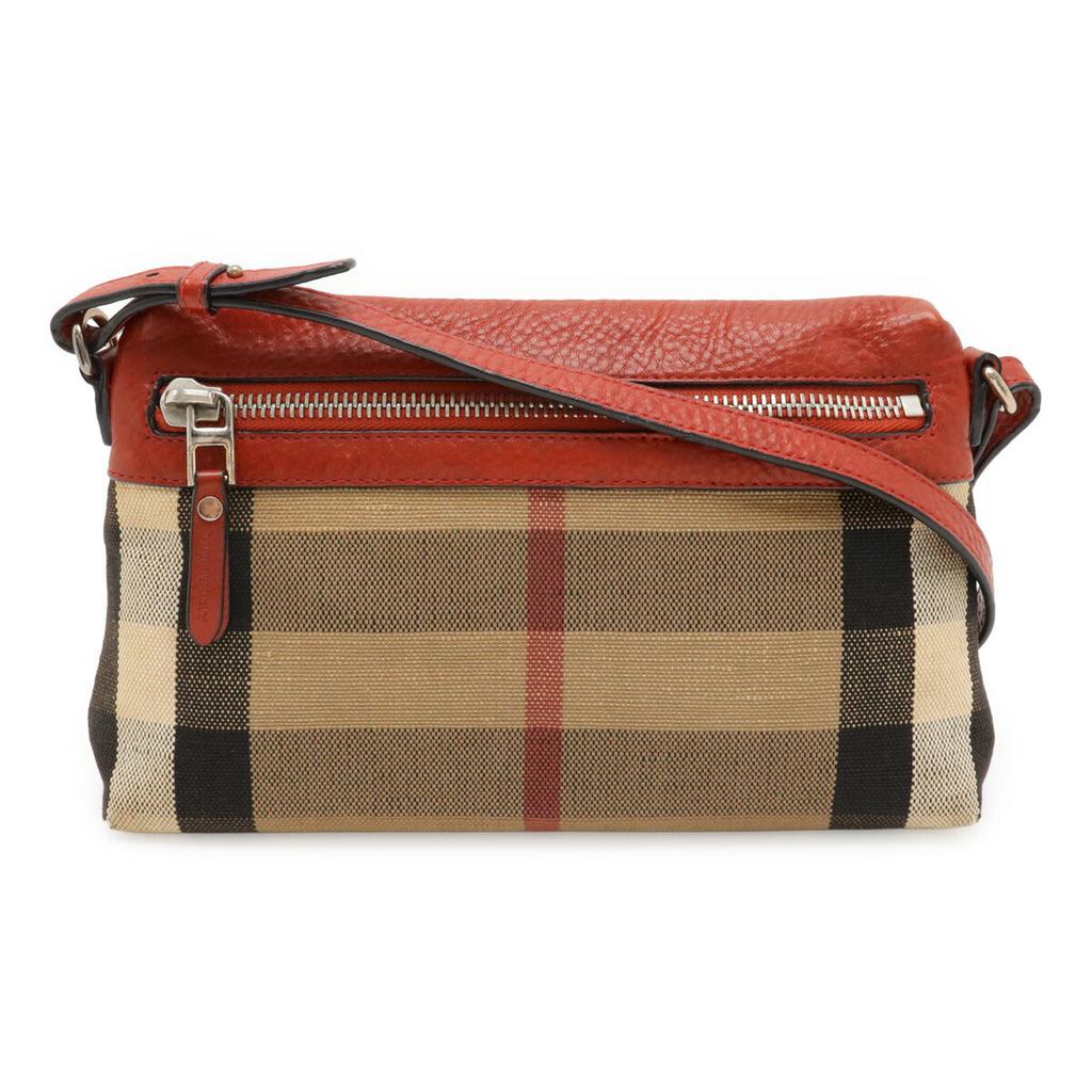 Nova Check Canvas Leder-Schultertasche image 2