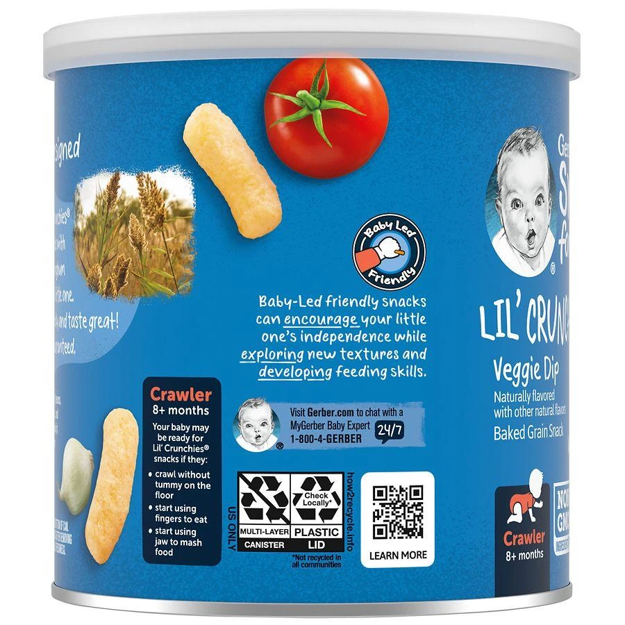 商品Gerber|婴儿3段辅食蔬菜味手指泡芙 42g,价格¥36,第3张图片详细描述