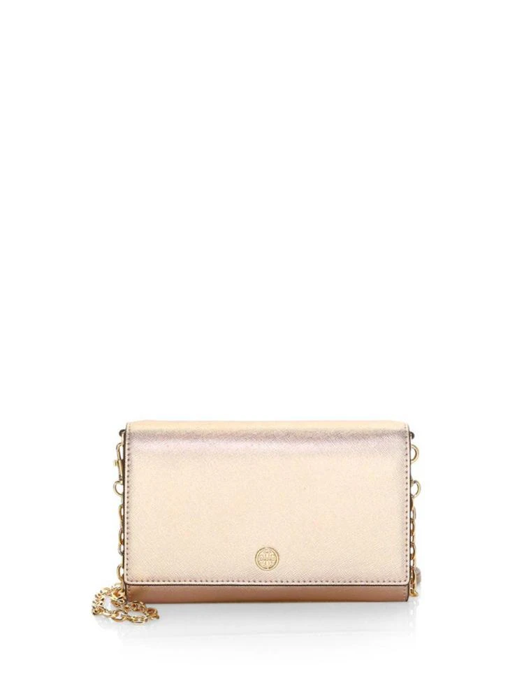 商品Tory Burch|Tory Burch - Robinson Metallic Chain Wallet,价格¥2233,第1张图片