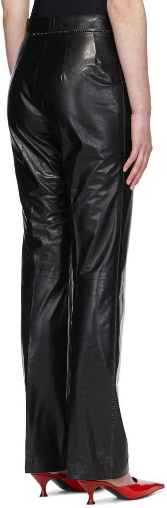 商品Acne Studios|Black Pressed Leather Trousers,价格¥12058,第5张图片详细描述