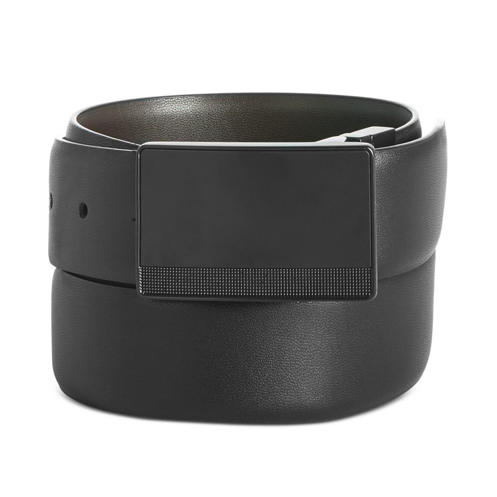Men's Plaque-Buckle Leather Belt商品第1张图片规格展示
