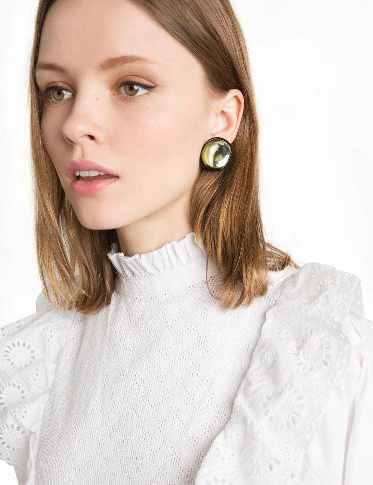商品Pixie Market|Cotton Eyelet Ruffled Blouse,价格¥372,第3张图片详细描述