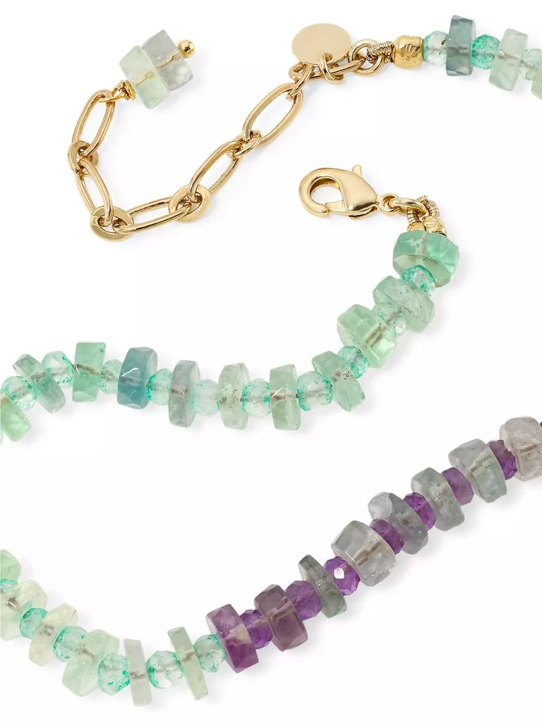 商品Room Service|Puka 24K-Gold-Plated &amp; Multi-Gemstone Beaded Necklace,价格¥604,第3张图片详细描述