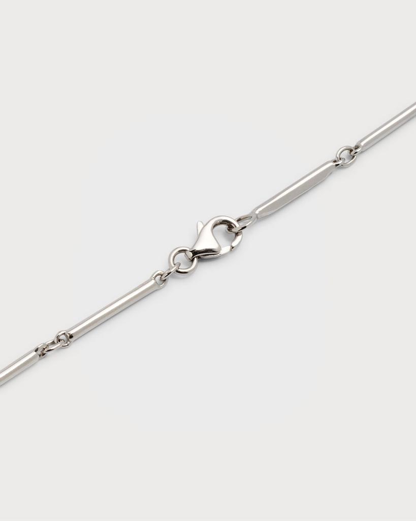 18K White Gold Necklace with Nephrite Jade Rounds商品第4张图片规格展示