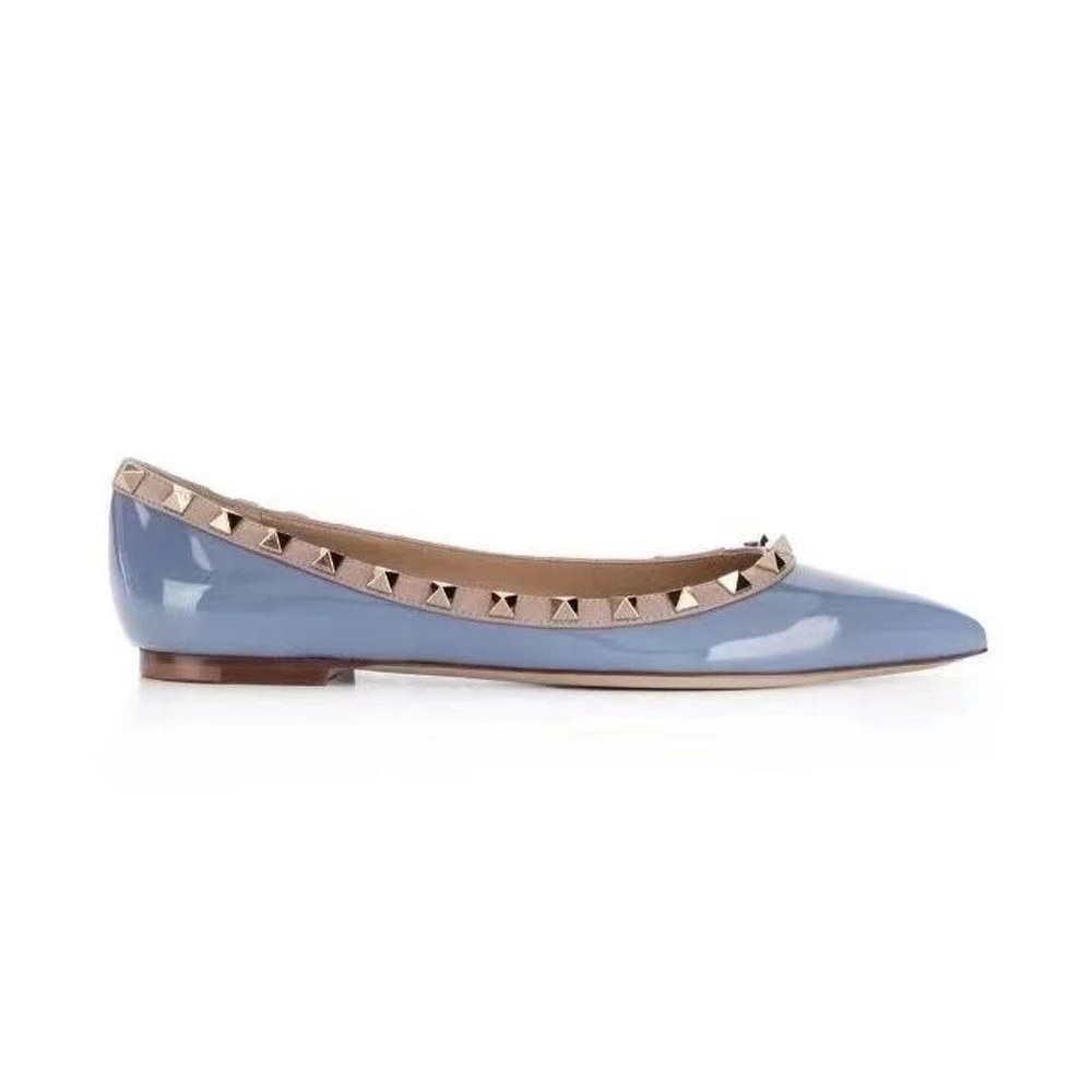 商品Valentino|VALENTINO 女士蓝色芭蕾舞平底鞋 VW2S0403-VNW-LQ7,价格¥4374,第1张图片