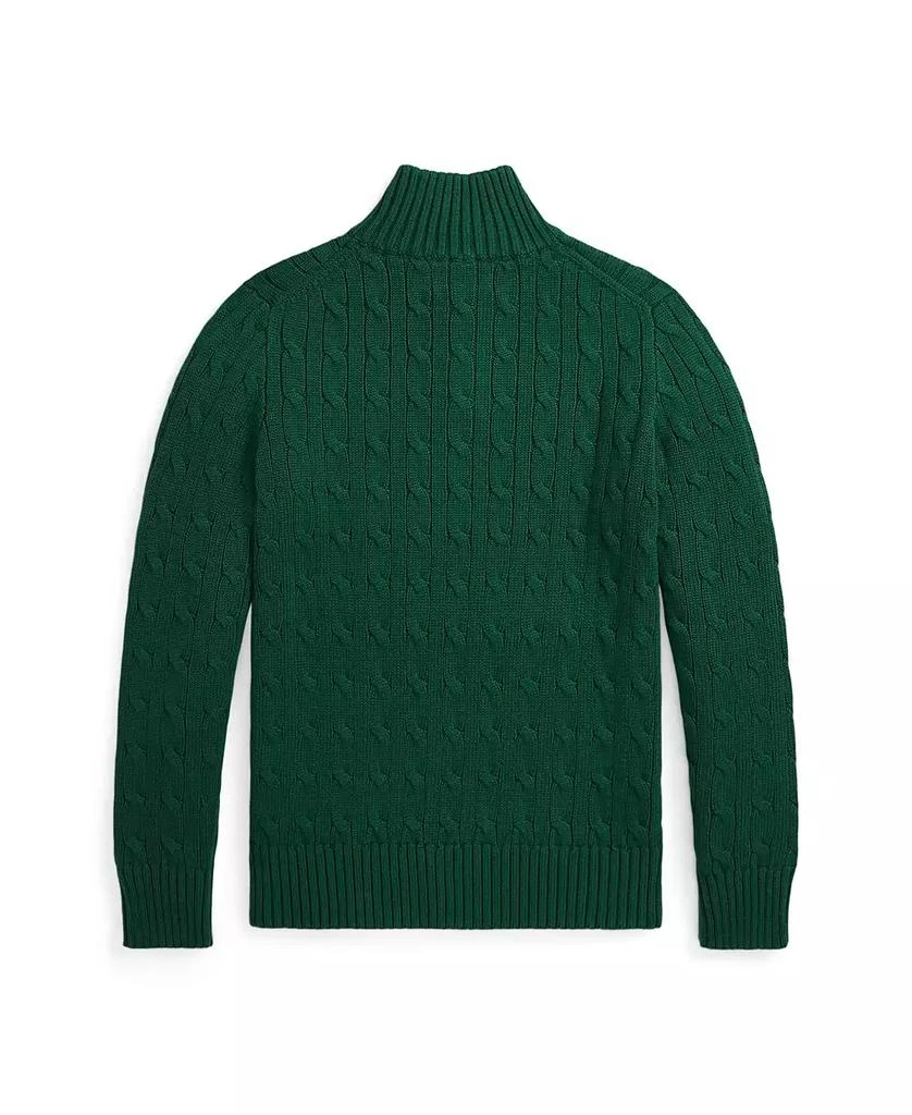 商品Ralph Lauren|Big Boys Cable-Knit Cotton Quarter-Zip Sweater,价格¥425,第3张图片详细描述