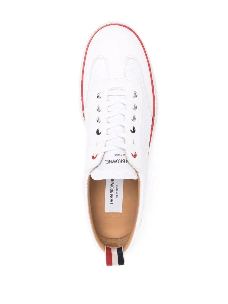 商品Thom Browne|THOM BROWNE RWB-stripe low-top sneakers,价格¥2508,第3张图片详细描述