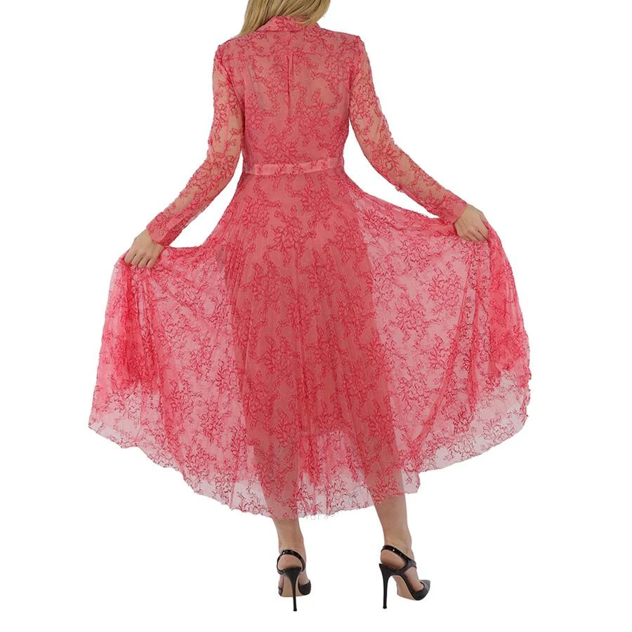 商品Burberry|Clementine Pleated Lace Shirt Dress In Pale Apricot / Coral,价格¥2588,第3张图片详细描述