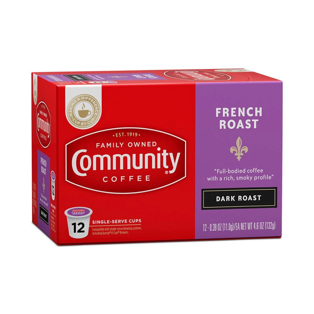 French Roast Extra Dark Roast Single Serve Pods, Keurig K-Cup Brewer Compatible, 72 Ct 商品