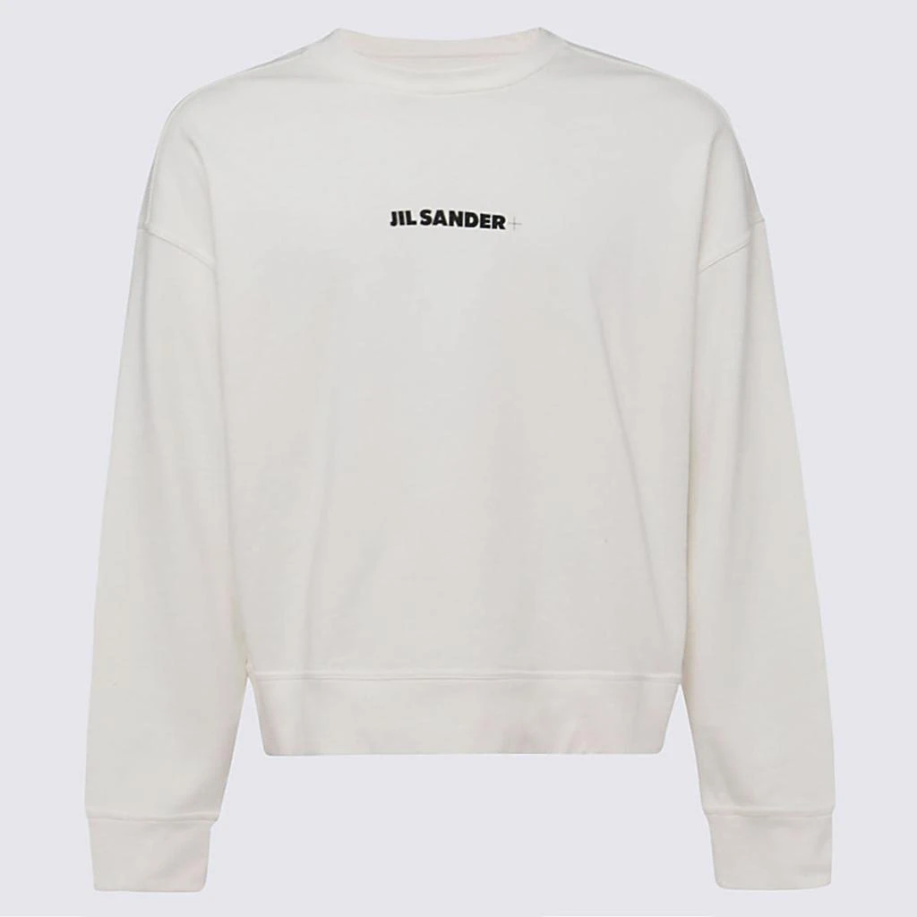 商品Jil Sander|WHITE-BLACK COTTON SWEATSHIRT,价格¥1953,第1张图片