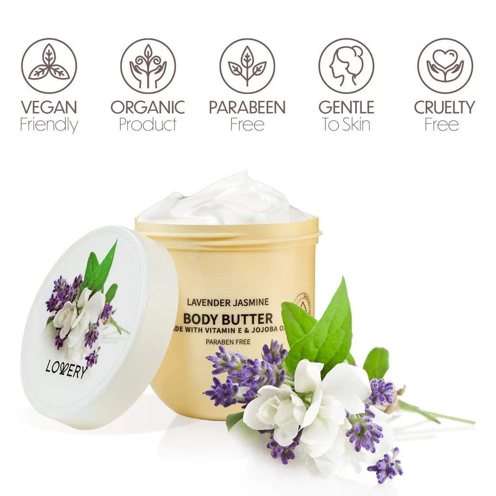 商品Lovery|Lavender Jasmine Whipped Body Butter, 2 Piece,价格¥165,第2张图片详细描述