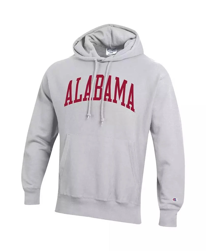 商品CHAMPION|Men's Heathered Gray Alabama Crimson Tide Team Arch Reverse Weave Pullover Hoodie,价格¥471,第2张图片详细描述