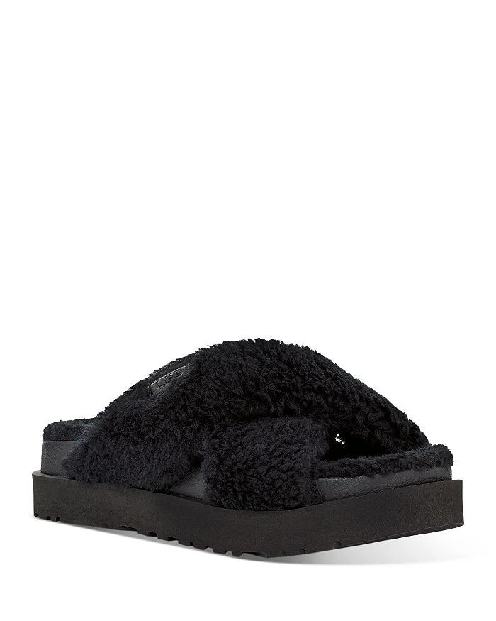 商品UGG|Women's Fuzz Sugar Cross Slide Sandals,价格¥520,第1张图片