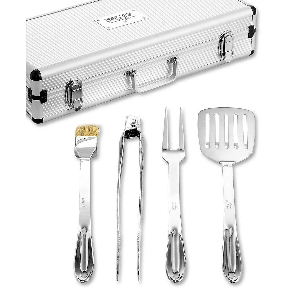 商品All-Clad|All Clad Stainless Steel 4-Piece BBQ Tool Set with Case,价格¥1037,第1张图片详细描述