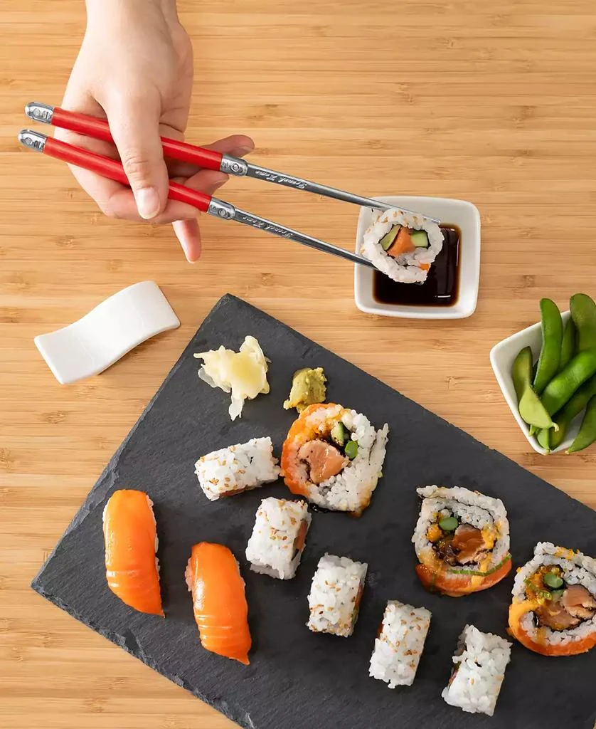 商品French Home|Chopsticks with Handles, Ceramic Rests and Sauce Bowls, Set of 2 Pairs,价格¥147,第3张图片详细描述
