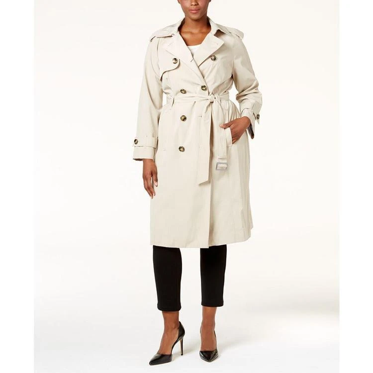 商品London Fog|Plus Size Hooded Long Trench Coat,价格¥1196,第2张图片详细描述