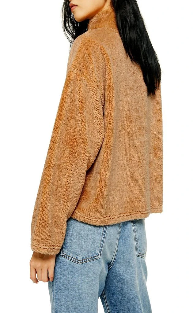 商品Topshop|泰迪羊毛漏斗领上衣,价格¥172,第3张图片详细描述