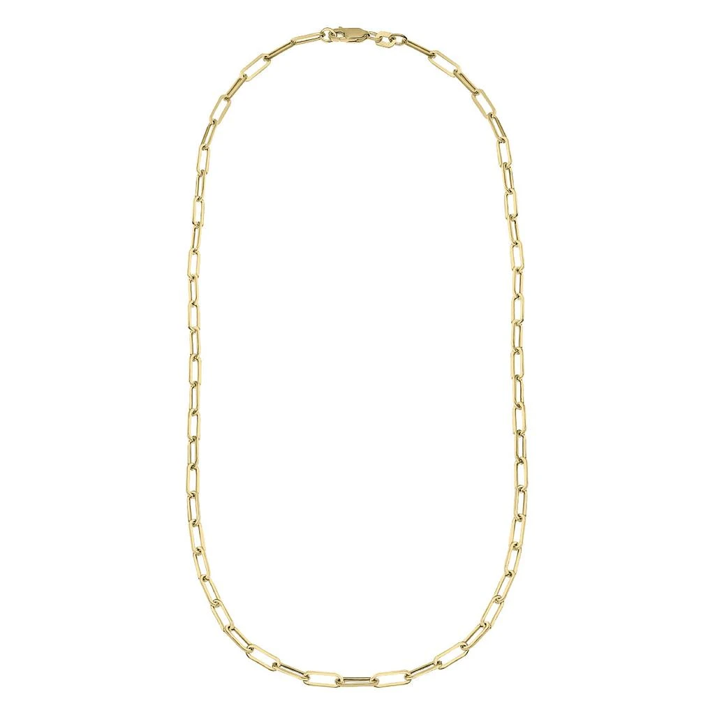 商品Monary|14K Yellow Gold Dainty Paperclip Necklace With Lobster Clasp - 18 Inch,价格¥2923,第2张图片详细描述