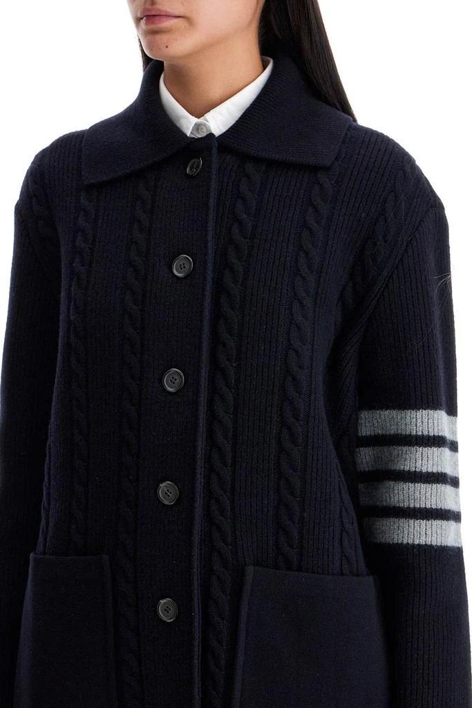 商品Thom Browne|'4-bar heavy knit cardigan,价格¥12601,第4张图片详细描述