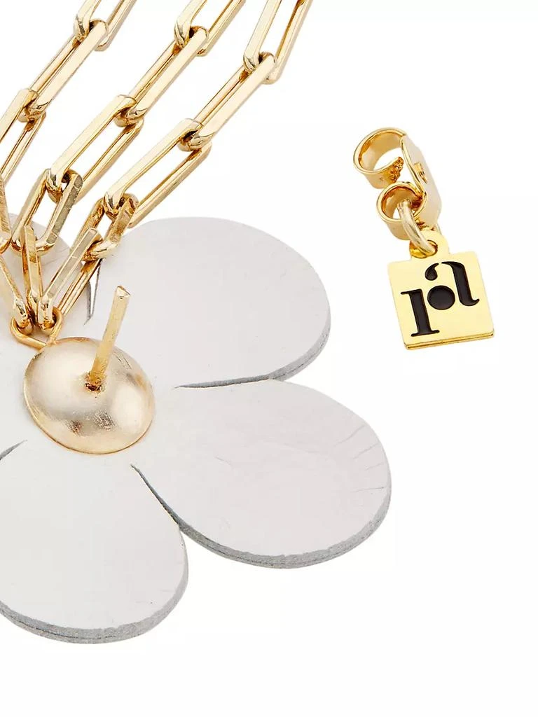 商品ROSANTICA|Primula Goldtone & Leather Flower Drop Earrings,价格¥1541,第3张图片详细描述