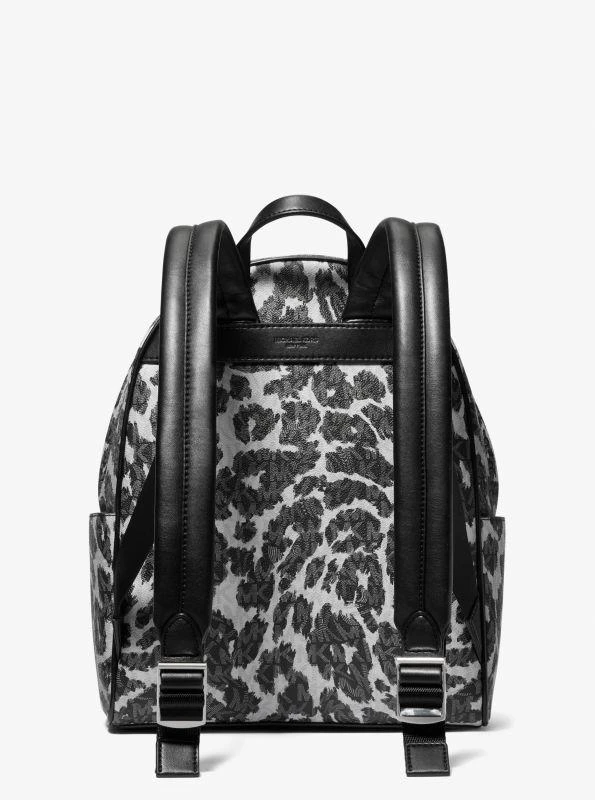 商品Michael Kors|Bex Leopard Logo Backpack,价格¥2235,第3张图片详细描述