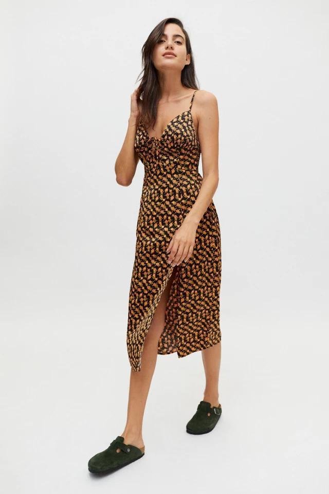 商品Urban Outfitters|UO Mariah Lace-Up Midi Slip Dress,价格¥221,第3张图片详细描述