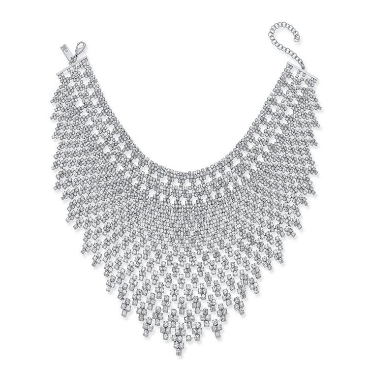 商品INC International|I.N.C. Silver-Tone Draped Choker Statement Necklace, Created for Macy's,价格¥299,第1张图片