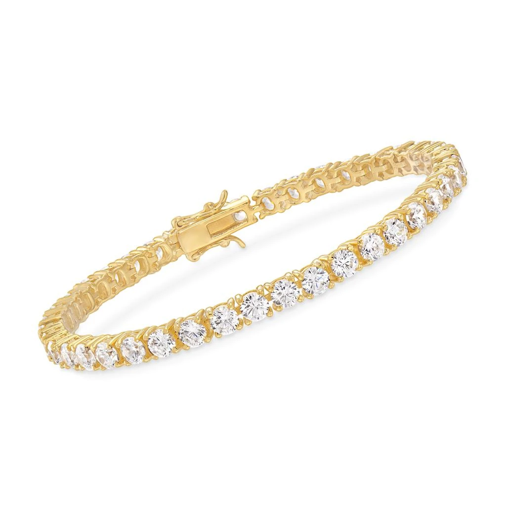 商品Ross-Simons|CZ Tennis Bracelet in 18kt Gold Over Sterling,价格¥1427,第1张图片