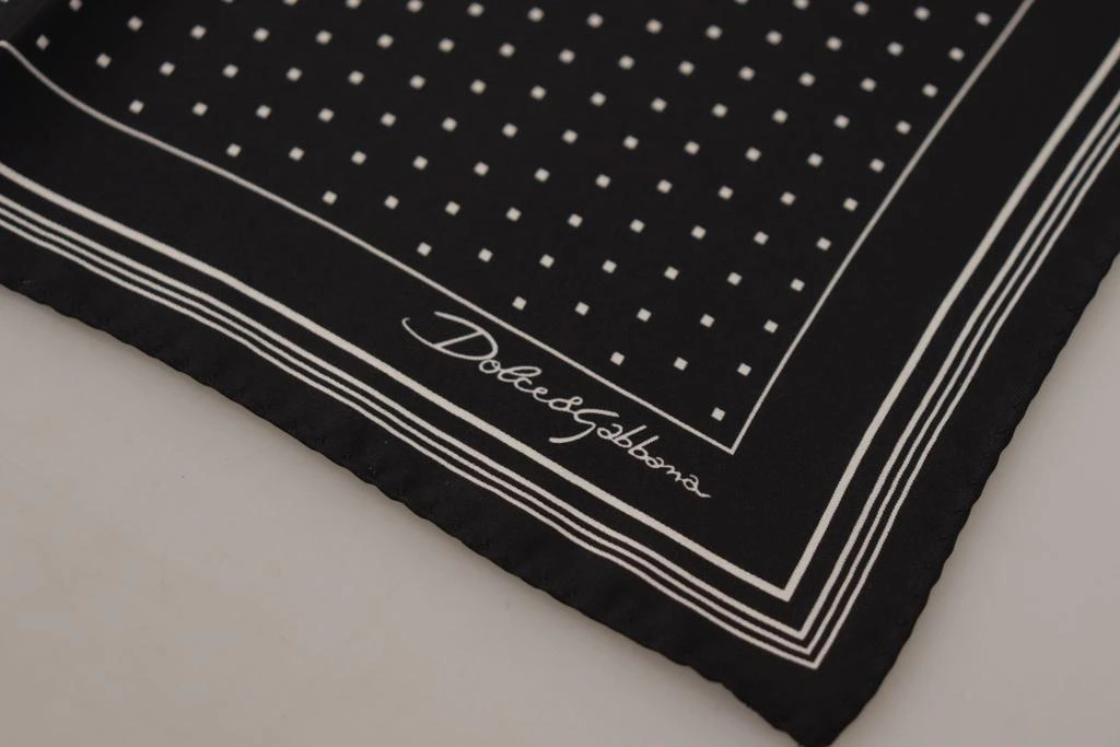 商品Dolce & Gabbana|Dolce & Gabbana Black Polka Dots DG Logo Square Handkerchief,价格¥964,第2张图片详细描述