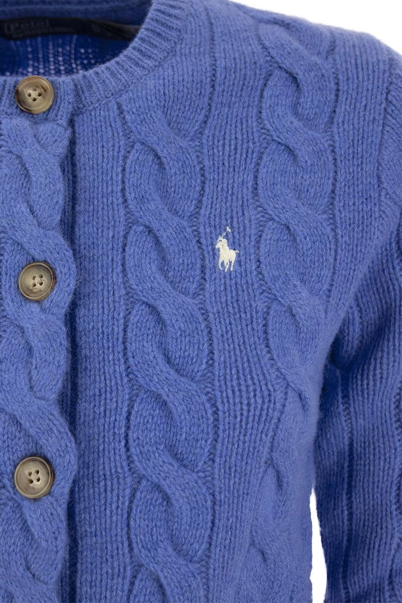 商品Ralph Lauren|Ralph Lauren 女士针织毛衣 211910443004 浅蓝色,价格¥1508,第5张图片详细描述