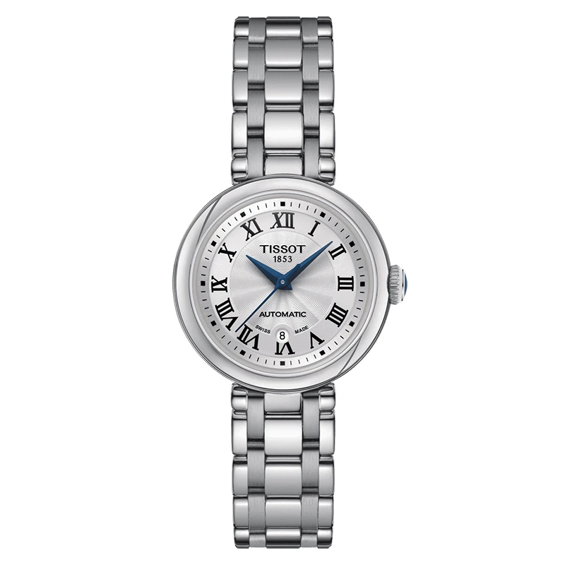 商品Tissot|预订款2-3周 天梭 小美人系列 女士银白色表盘自动机械机芯精钢表壳表带腕表29毫米T126.207.11.013.00,价格¥4745,第1张图片