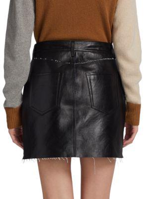 Le Mini Bonded Denim Skirt商品第2张图片规格展示