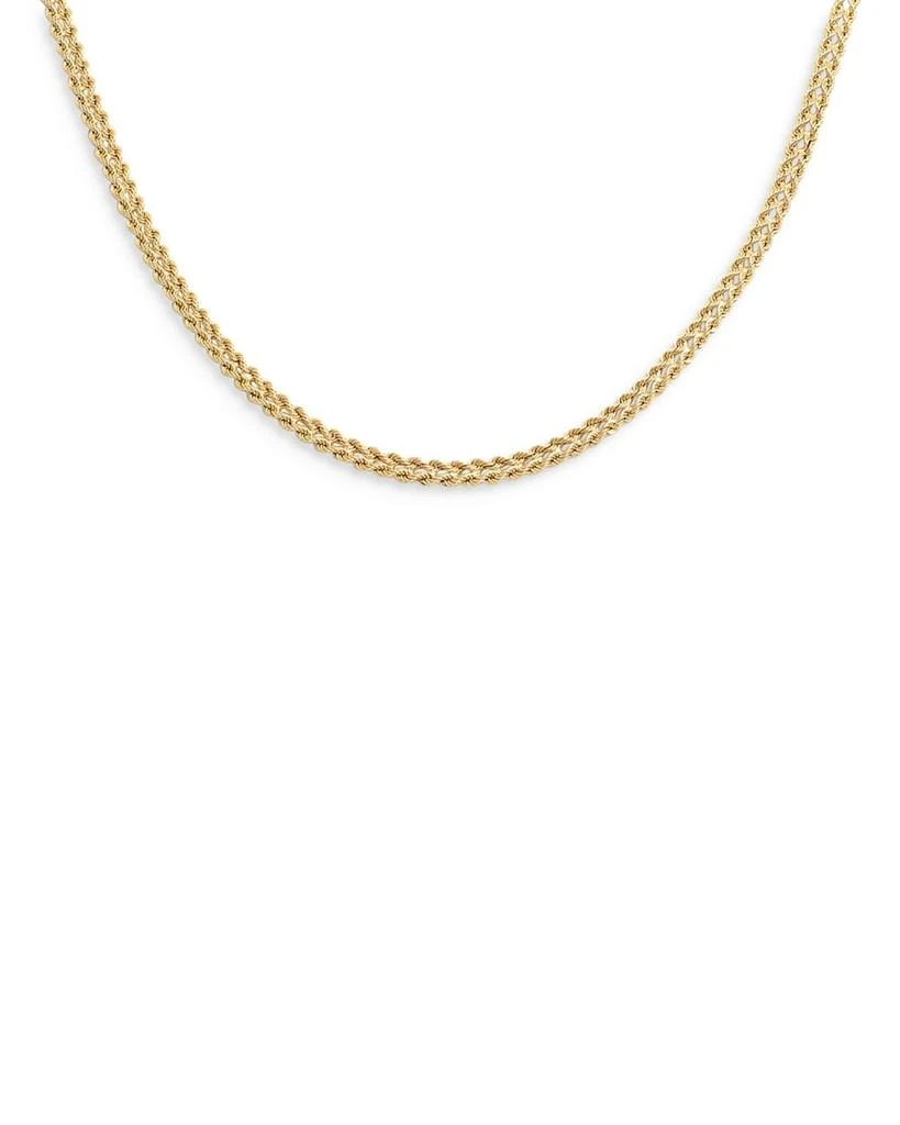 商品Alberto Amati|14K Yellow Gold Cuore Rope Link Collar Necklace, 18",价格¥7412,第1张图片