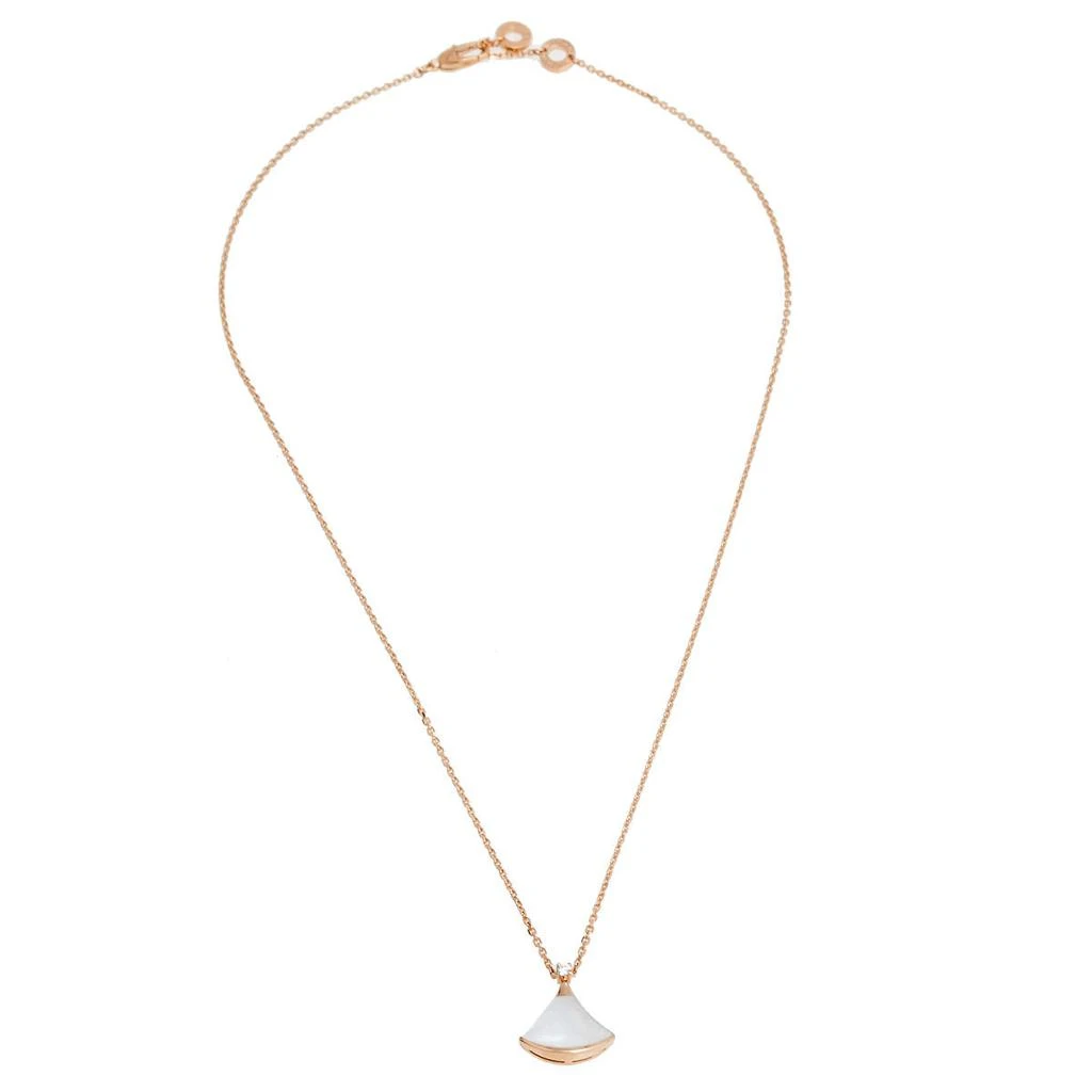 商品[二手商品] BVLGARI|Bvlgari Divas' Dream Diamond Mother of Pearl 18K Rose Gold Pendant Necklace,价格¥13448,第2张图片详细描述