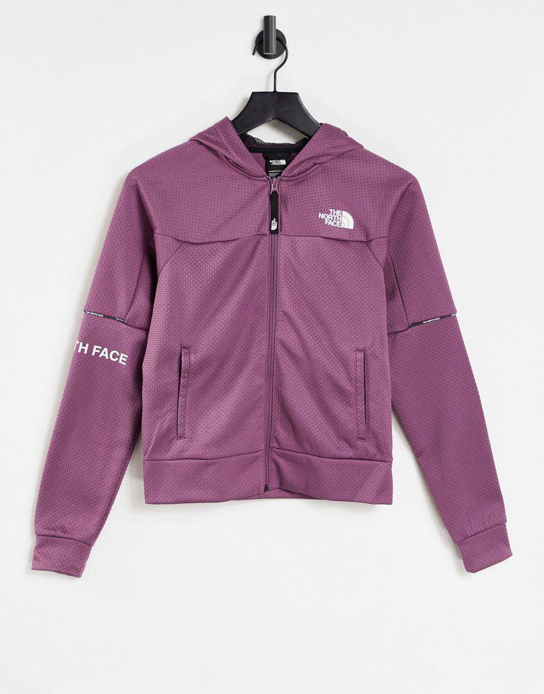 The North Face Training Mountain Athletic full zip hoodie in purple商品第1张图片规格展示