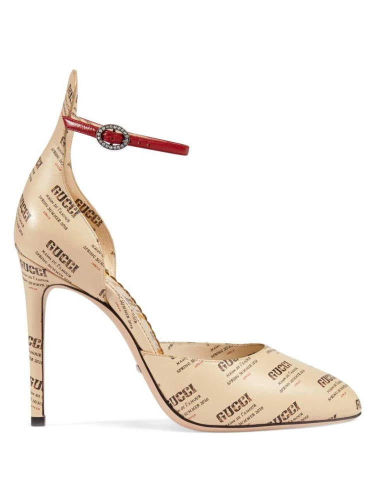 商品Gucci|Gucci - Leather Invite Print Pumps,价格¥8657,第5张图片详细描述