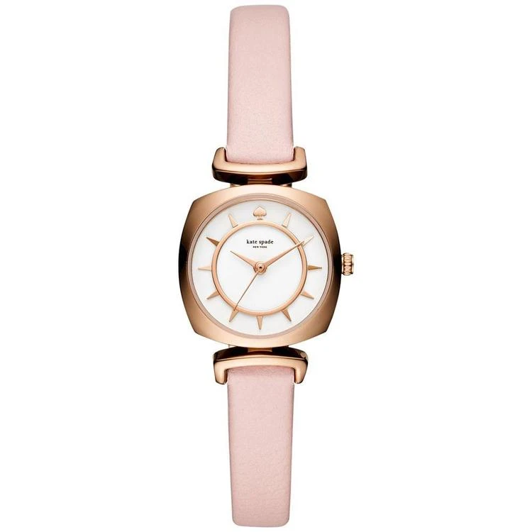 商品Kate Spade|Women's Barrow Pink Leather Strap Watch 24mm KSW1320,价格¥861,第1张图片