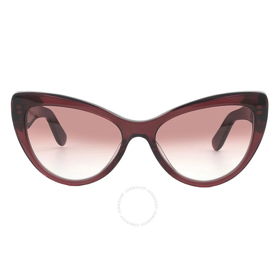 商品Salvatore Ferragamo|Burgundy Gradient Butterfly Ladies Sunglasses SF930S 606 56,价格¥465,第1张图片