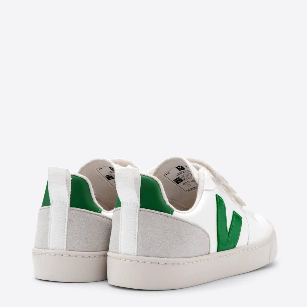 Veja Toddlers' V-10 Velcro Trainers - White/Emeraude商品第3张图片规格展示