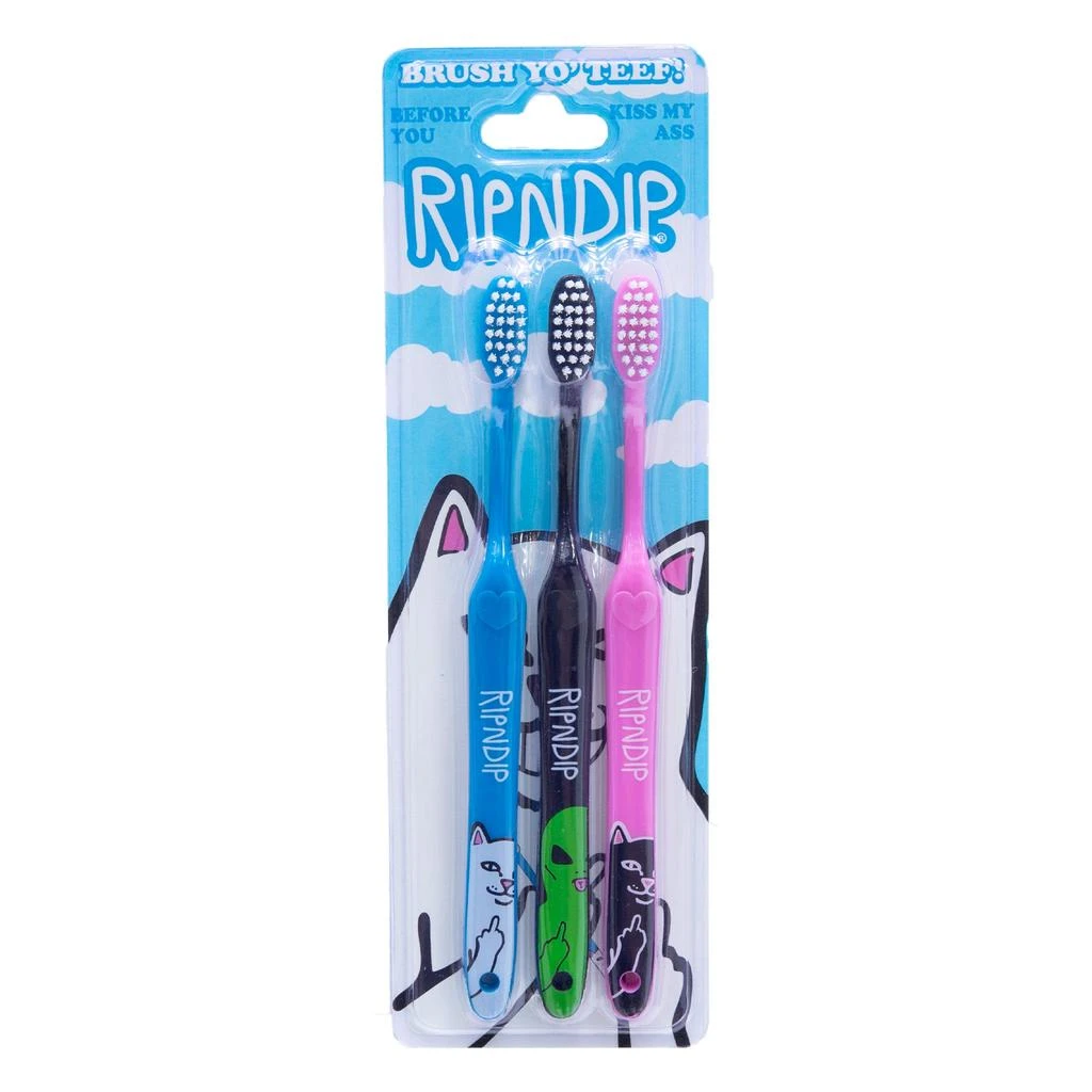 商品RIPNDIP|RIPNDIP Characters Toothbrush 3 Pack (Multi),价格¥76,第1张图片