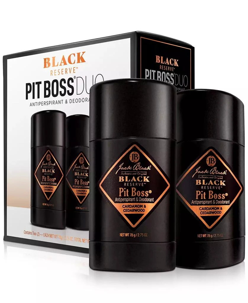 商品Jack Black|2-Pc. Black Reserve Pit Boss Antiperspirant & Deodorant Set,价格¥240,第1张图片