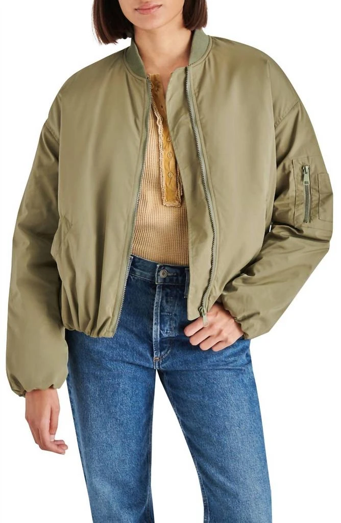 商品Steve Madden|Vida Jacket In Dusty Olive,价格¥524,第1张图片