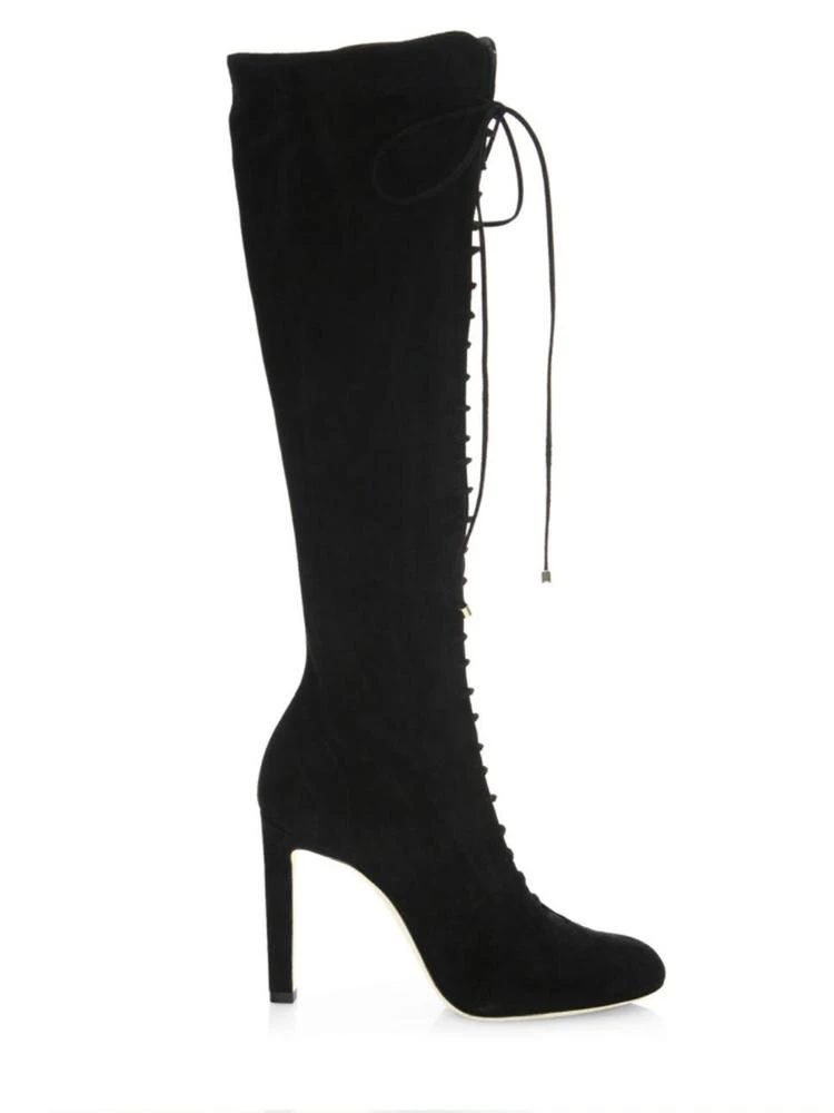 商品Jimmy Choo|Desiree 100 Lace-Up Cashmere Suede Boots,价格¥5381,第4张图片详细描述