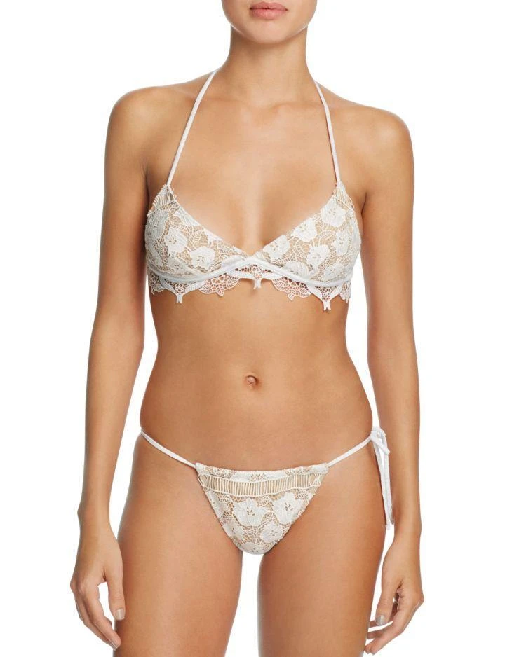 商品For Love & Lemons|Corsica Lace Halter Bikini Top,价格¥684,第2张图片详细描述